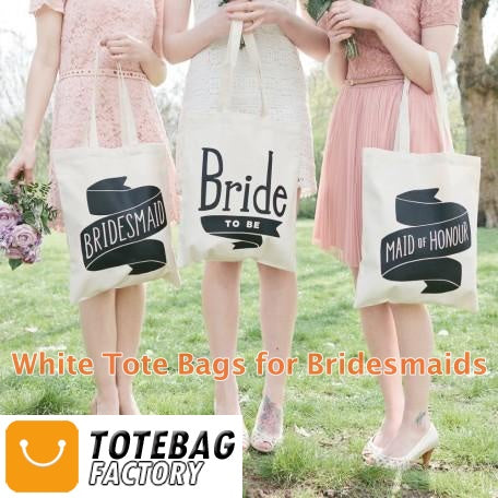 Check Out These Fashionable White Tote Bags for Bridesmaids