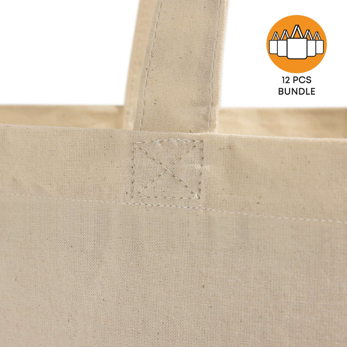 12 ct Canvas Value Gusset Tote - By Dozen