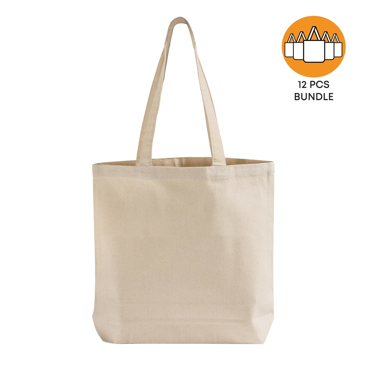 12 ct Canvas Value Gusset Tote - By Dozen