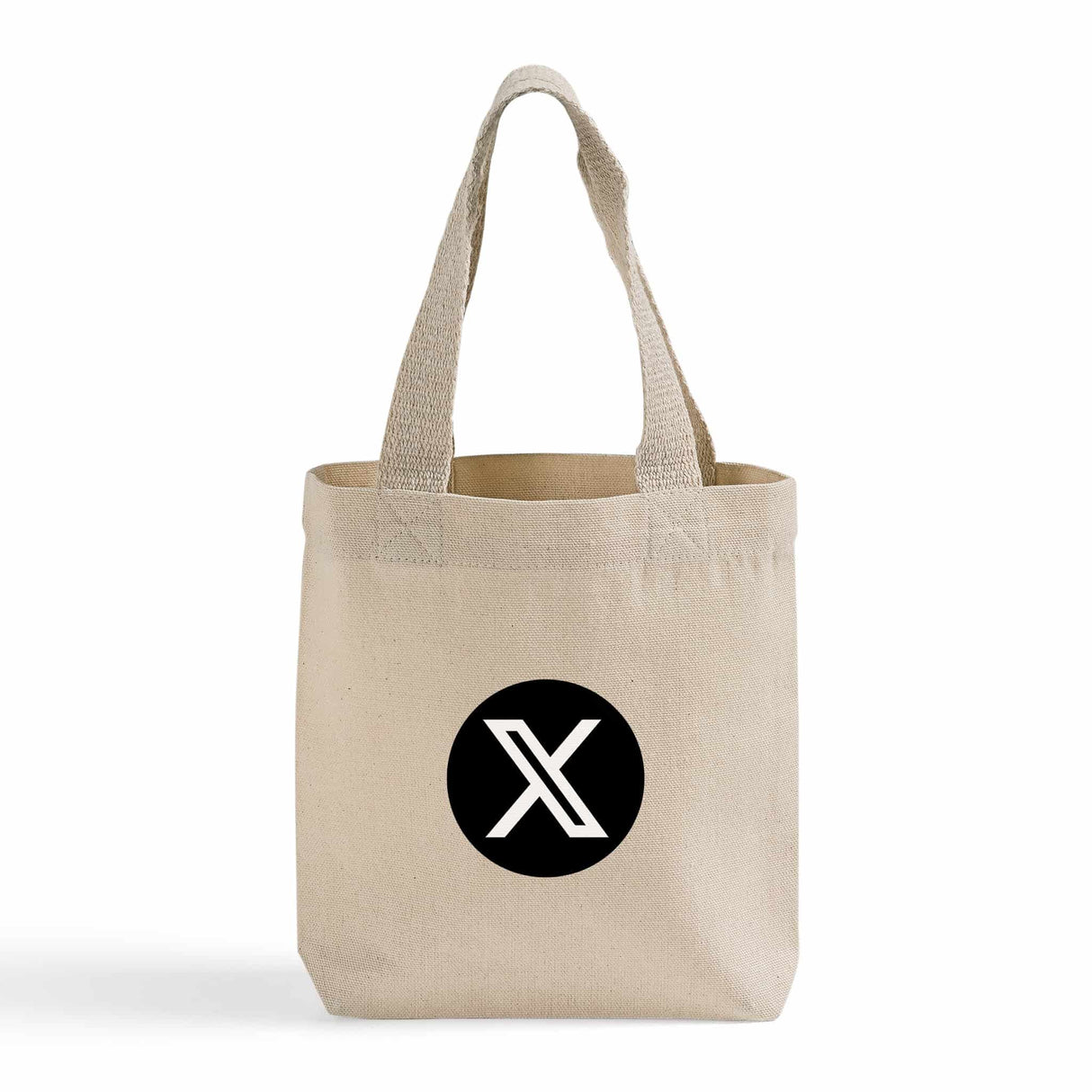 Mini 8 in Canvas Tote Bag with Your Logo - Personalized Tote bags