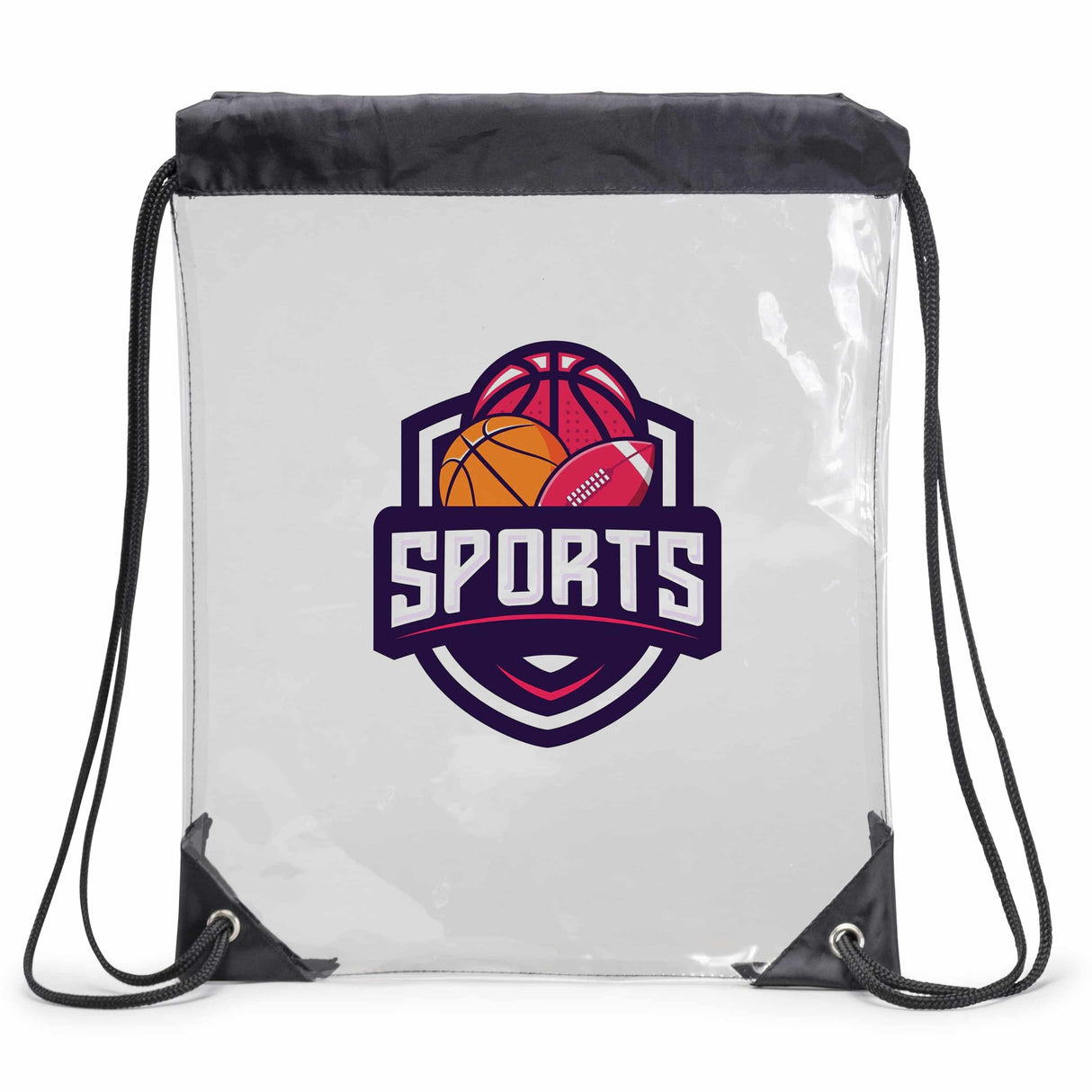 Clear Backpack W/ Drawstrings - With Your Logo - HP1107