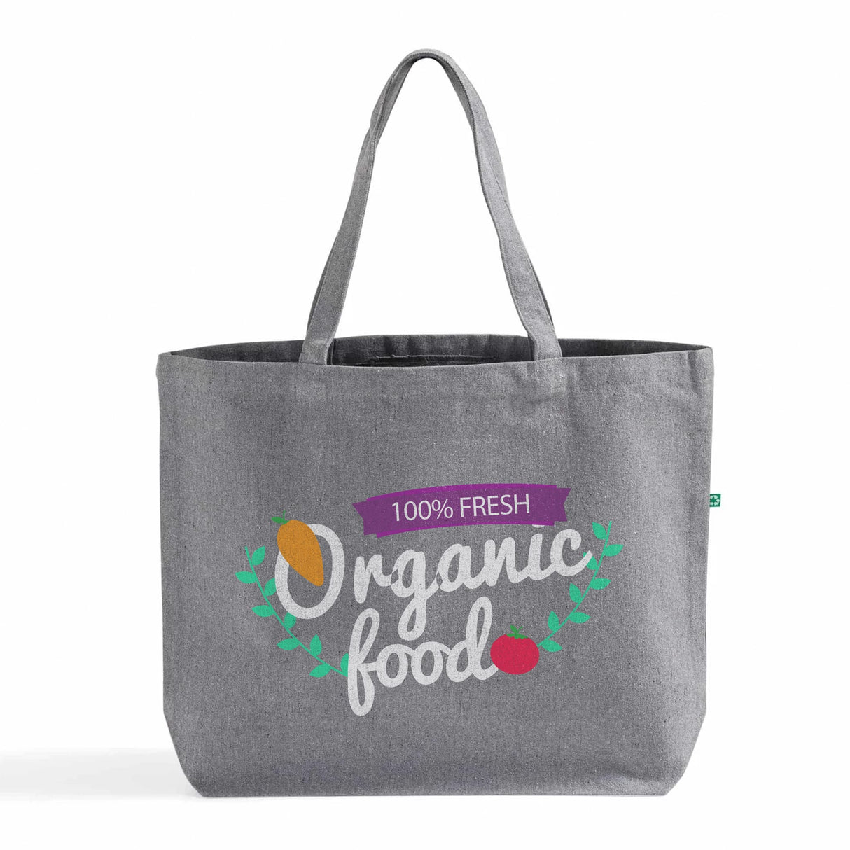 Custom Large Recycled Cotton Canvas Tote Bag With Logo