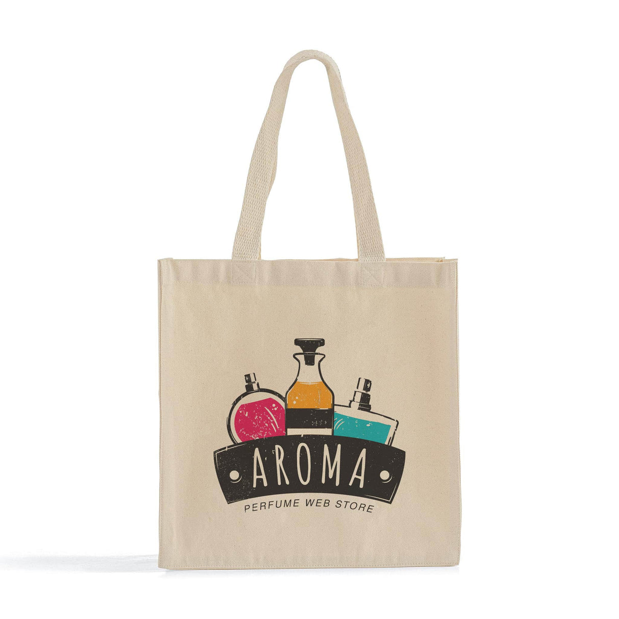 Custom Medium Square Canvas Tote