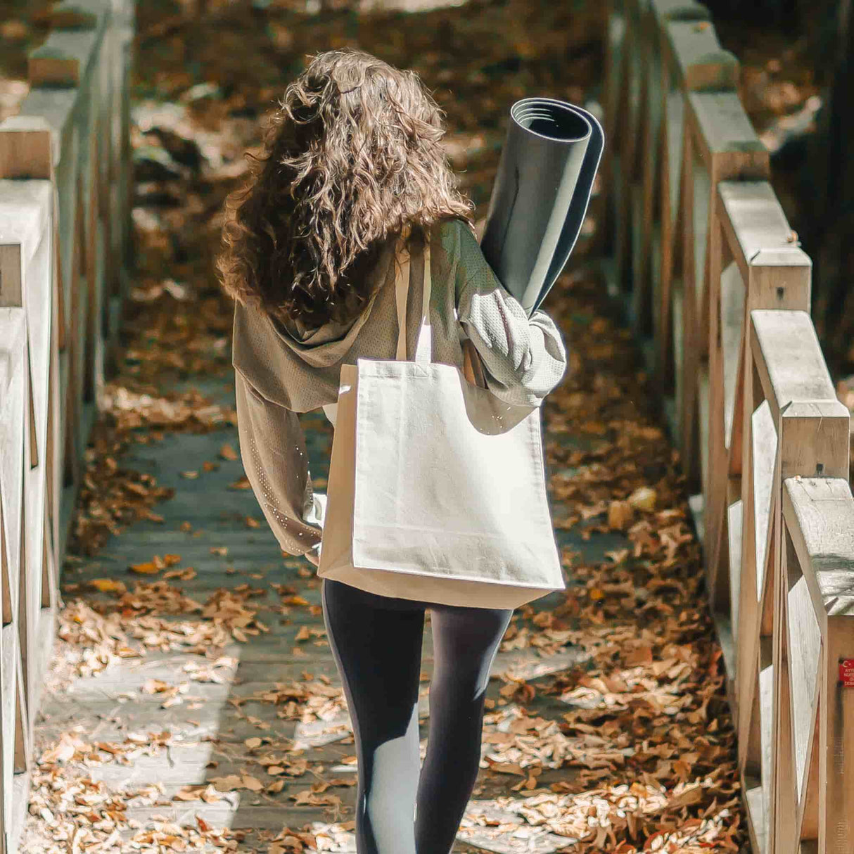 96 ct Large Square Canvas Tote - By Case