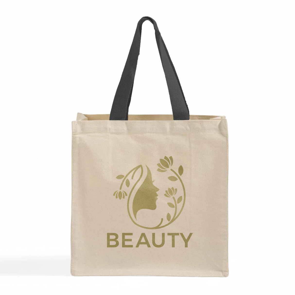 Custom Canvas Shopper Tote Bag With Logo