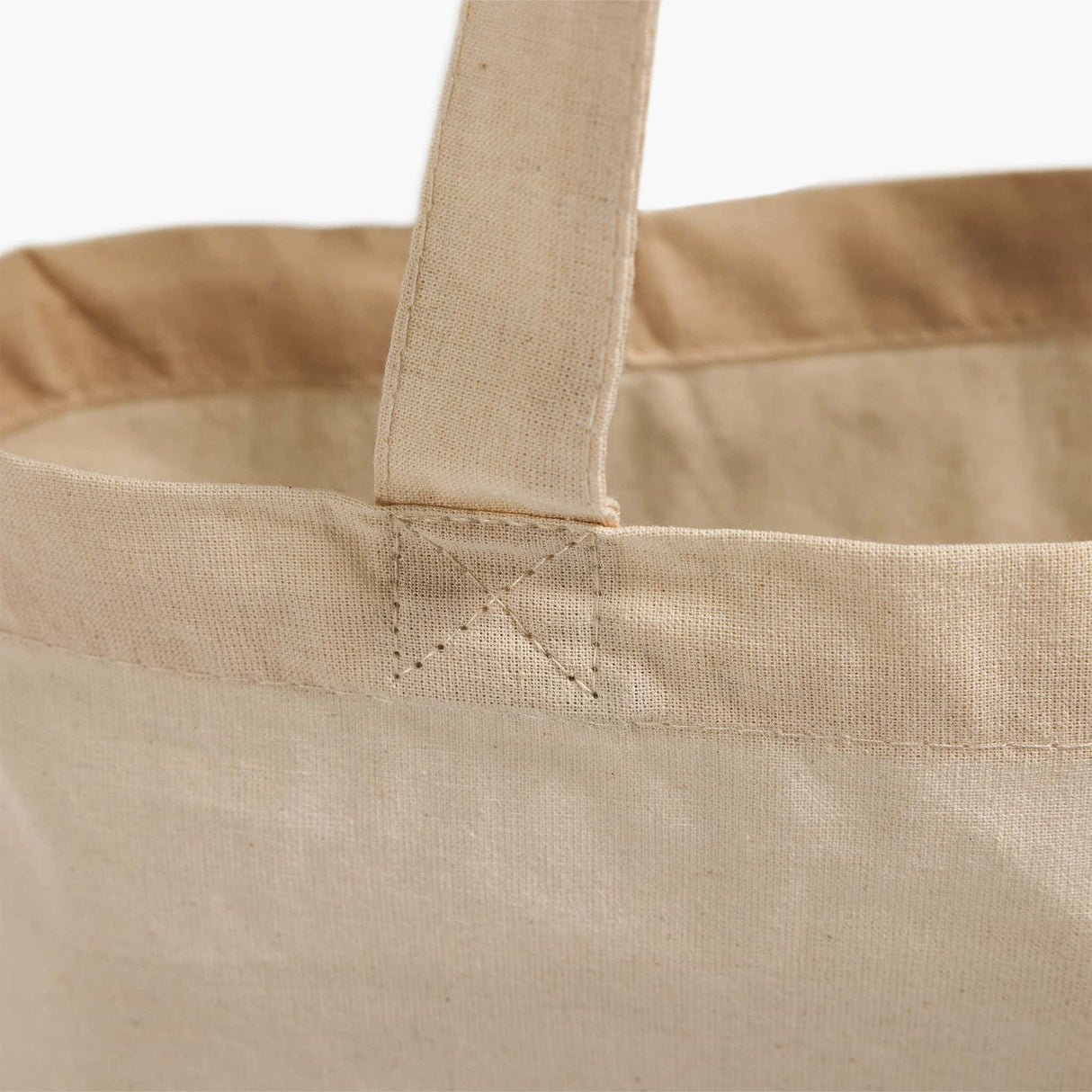 affordable cotton tote bag handle detail