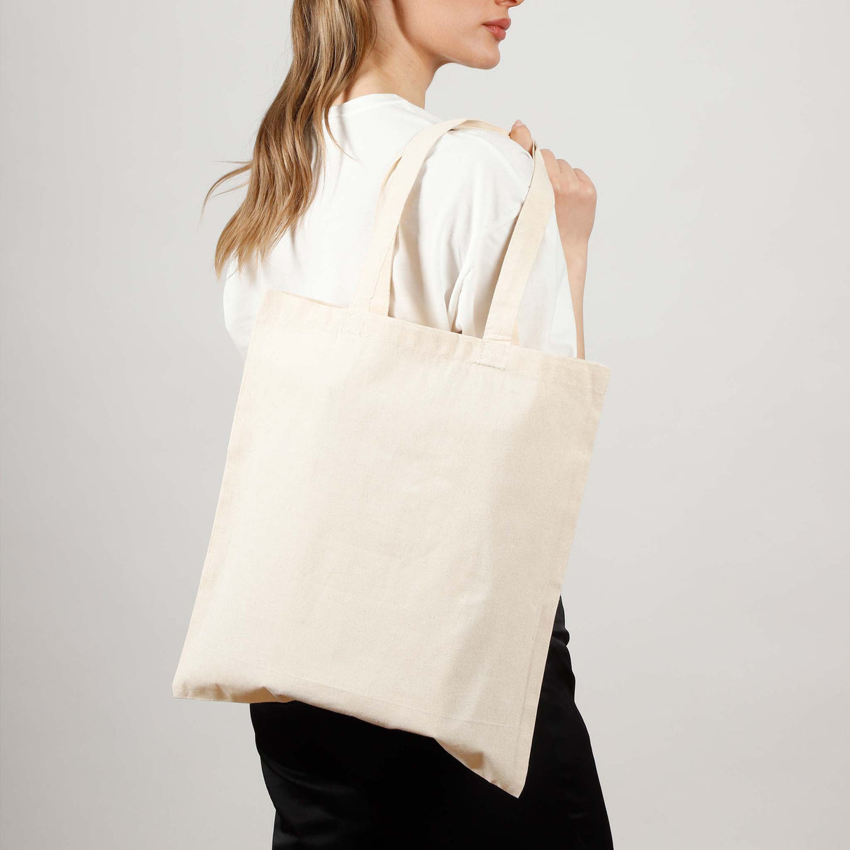 affordable natural cotton tote bag model