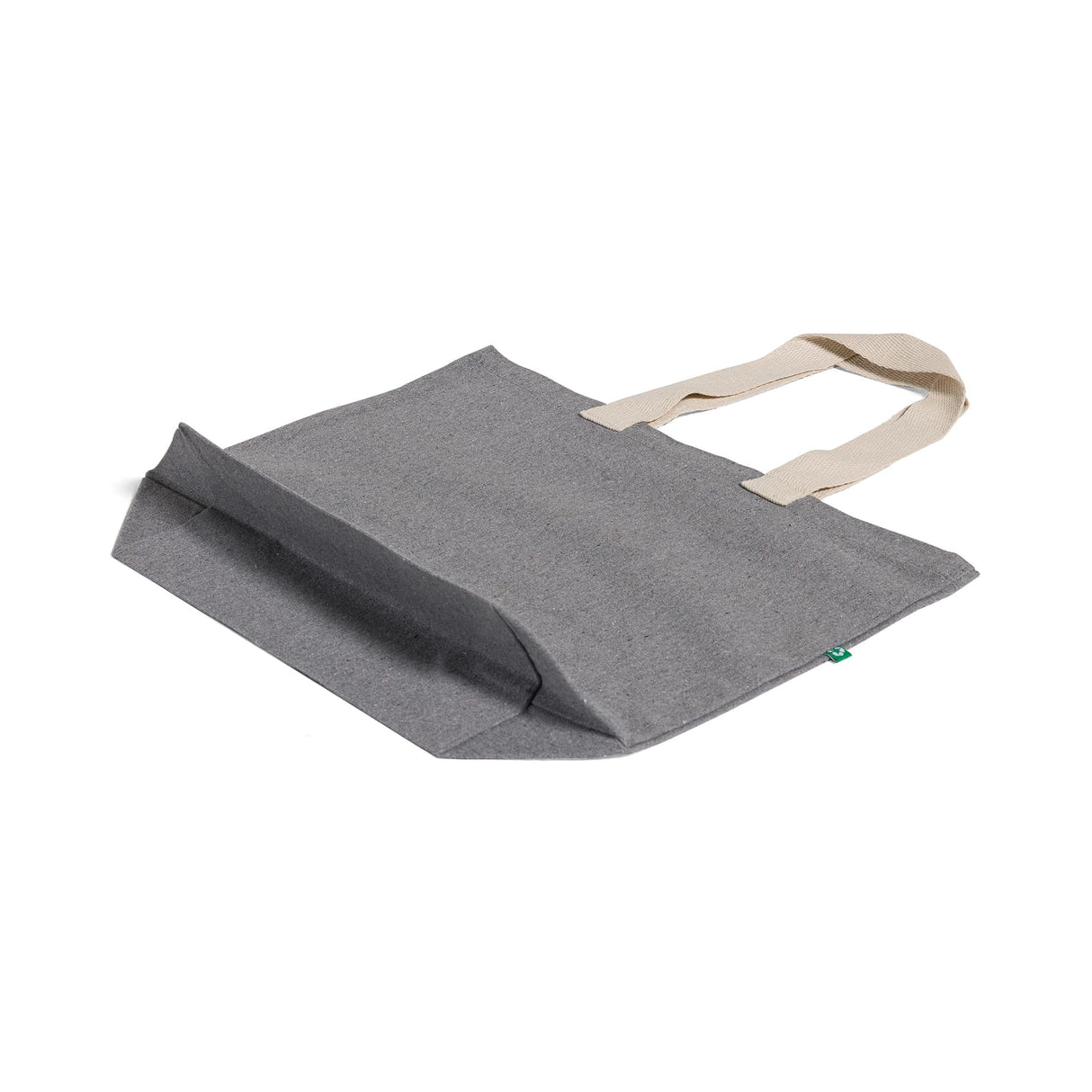 ash gray iconic recycled shopping bag