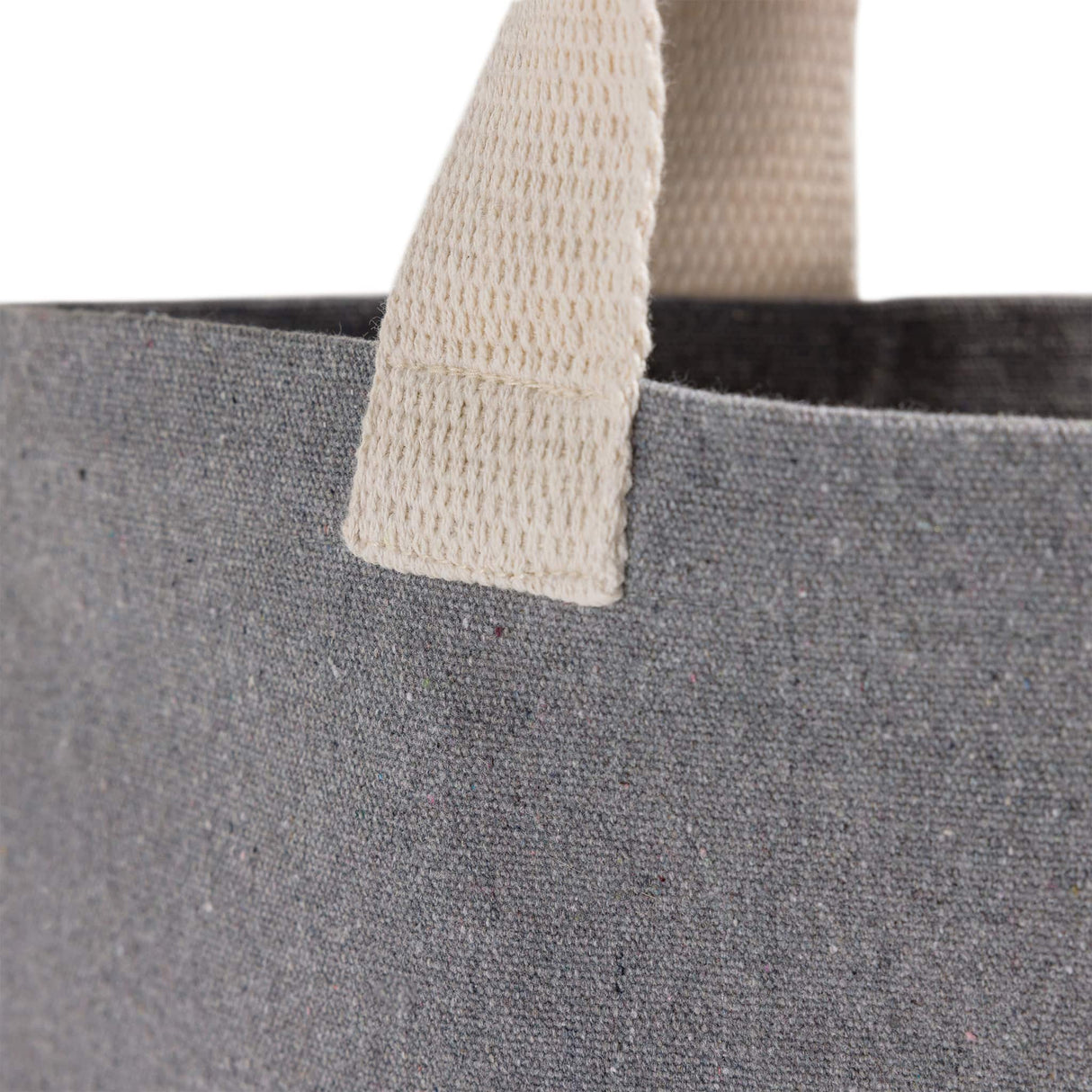 ash gray recycled tote bag with gusset