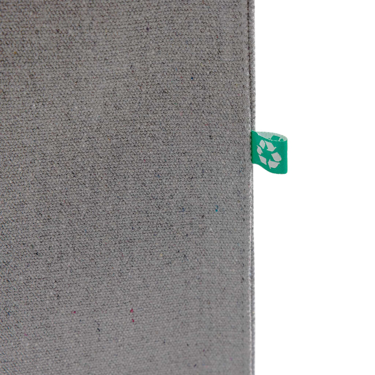 Ash Grey Heavy Canvas Tote Recycled Detail