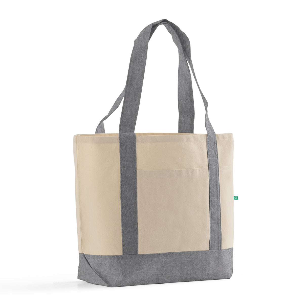 ash grey natural recycled canvas tote