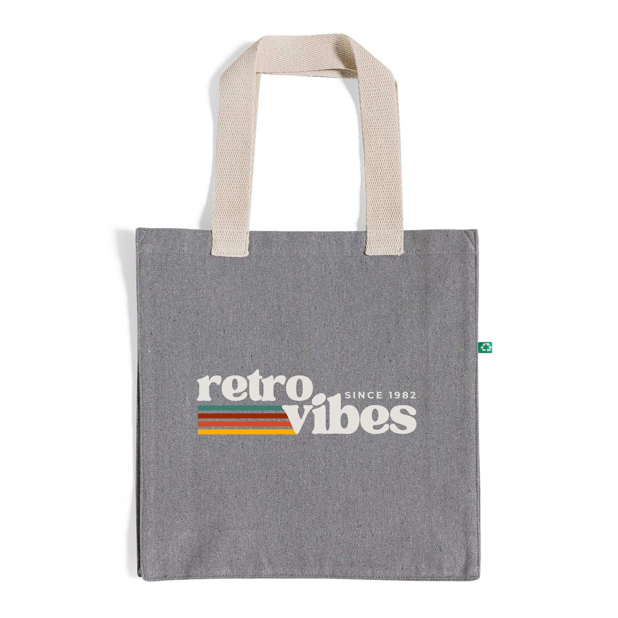 Custom Recycled Heavy Canvas Tote with Full Gusset - Recycled Tote Bags With Your Logo - RC830