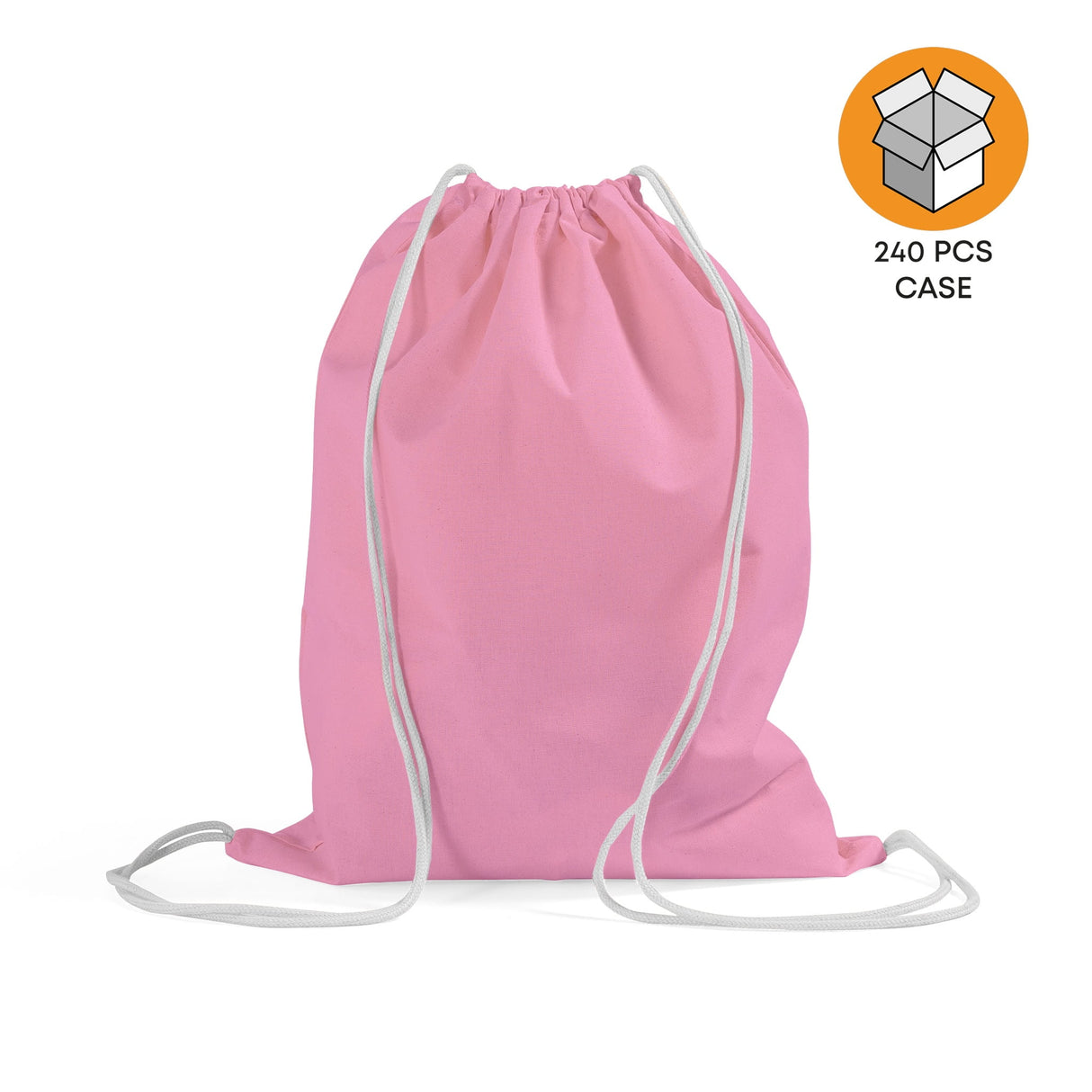 240 ct Economical Sport Cotton Drawstring Bag Cinch Packs - By Case