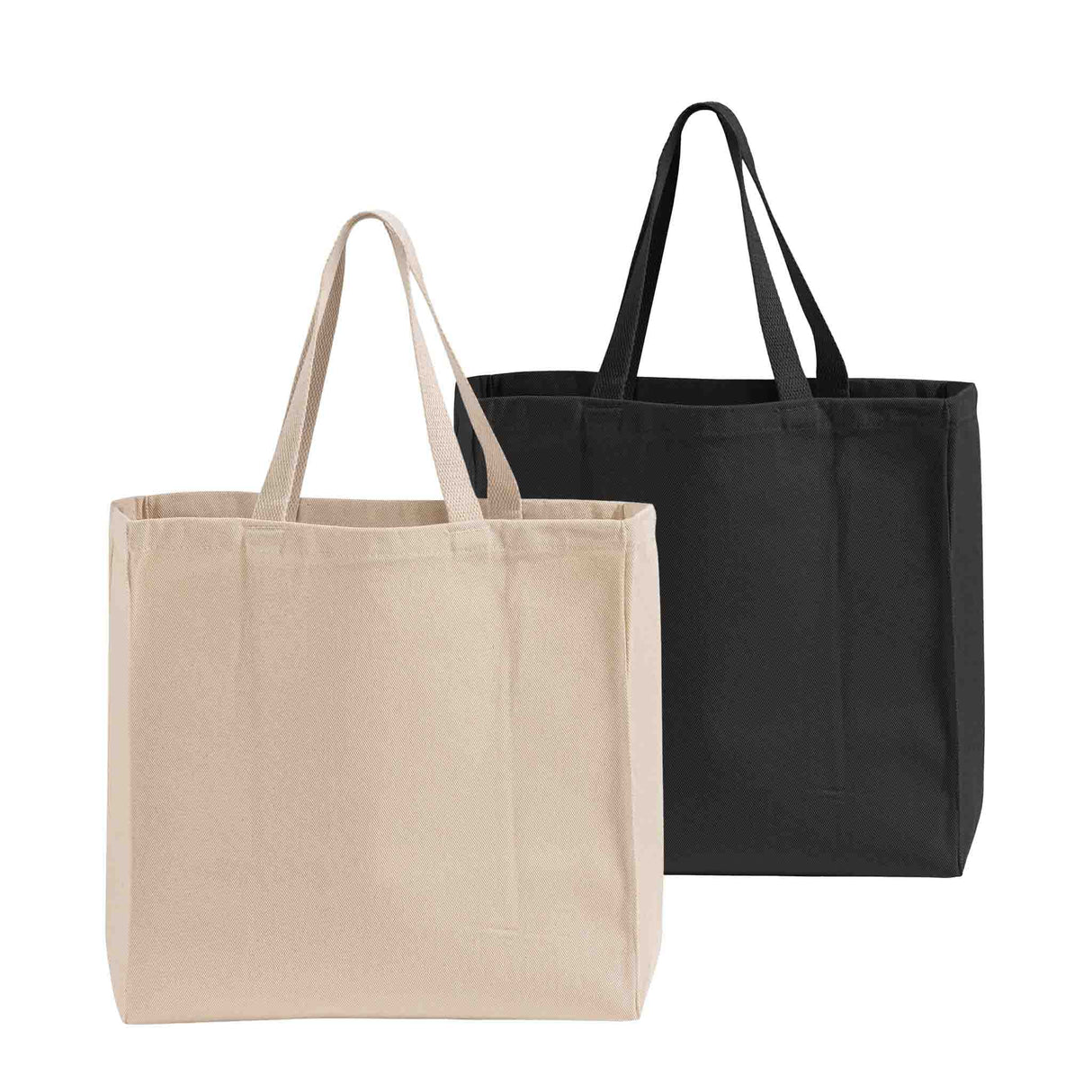 Black And Natural Tote Bags