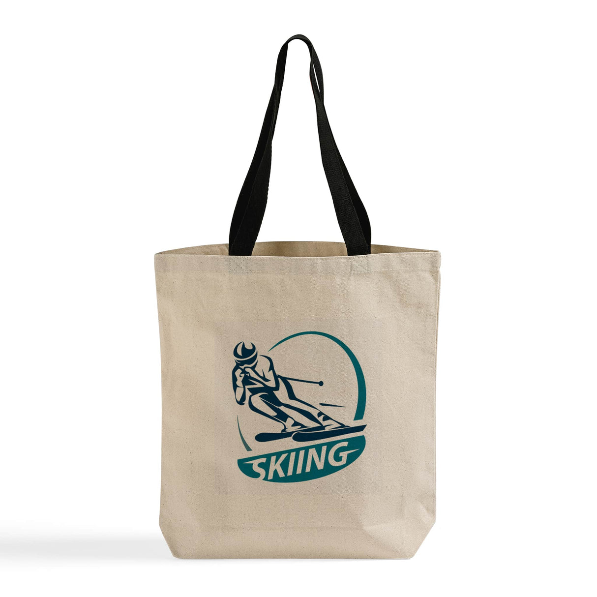 Color Handle Logo Custom Tote Bags - Canvas Tote Bags With Your Logo