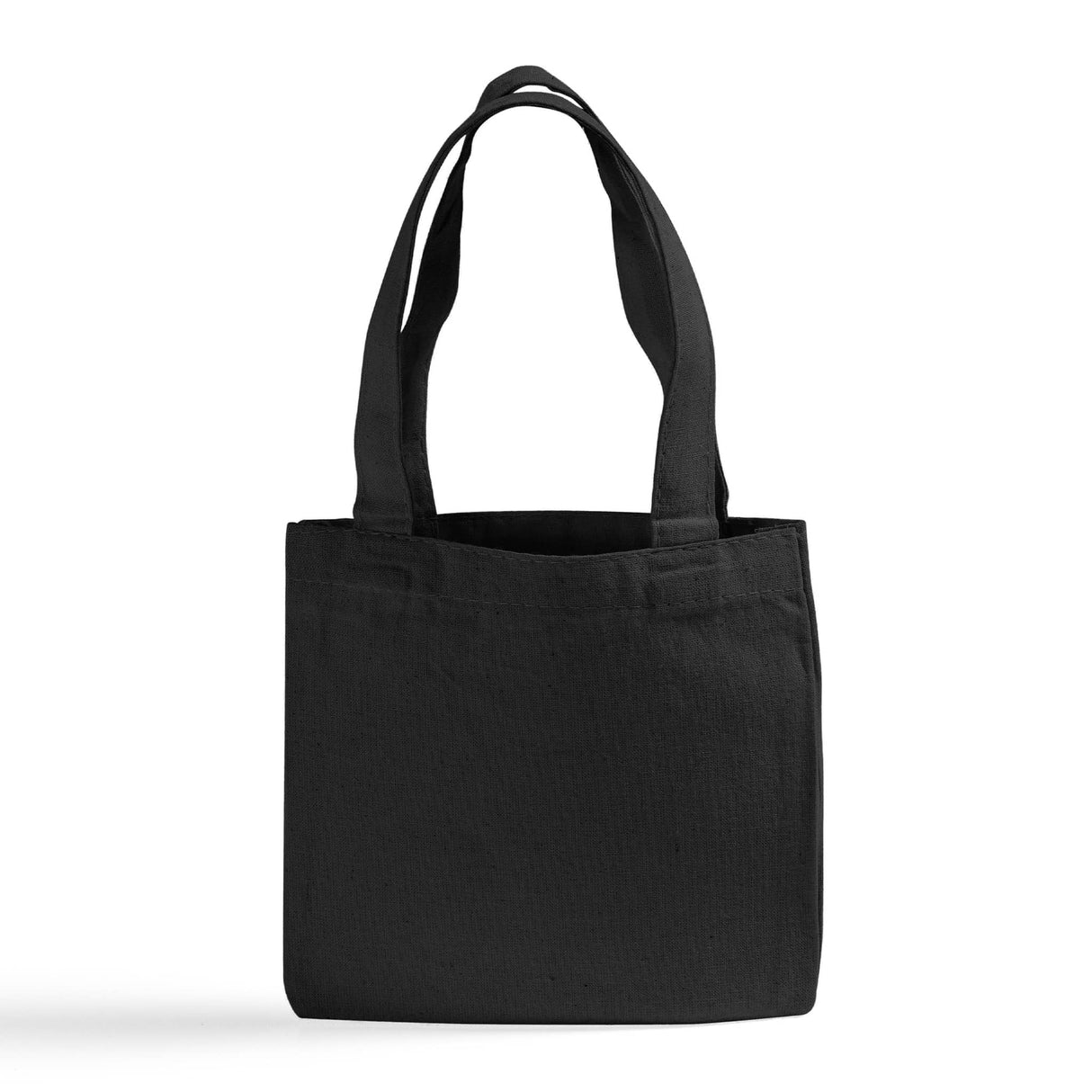 black cotton mini tote bag