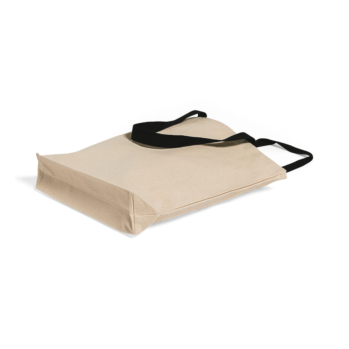Black Handle Canvas Tote Bag Horizontal
