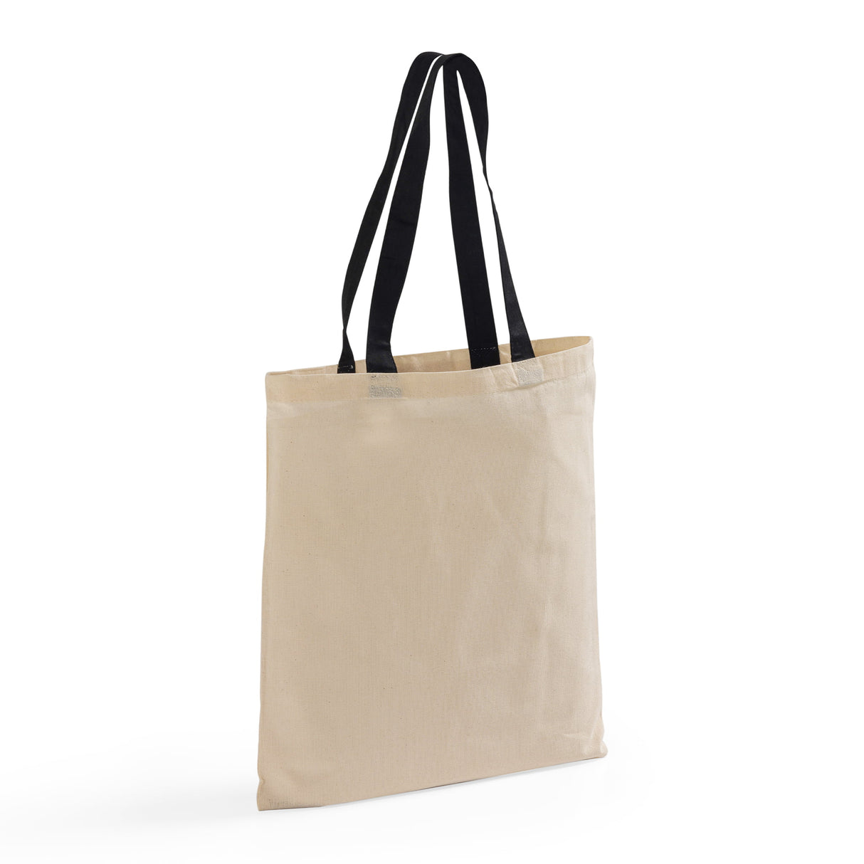 Black handle cotton tote bag