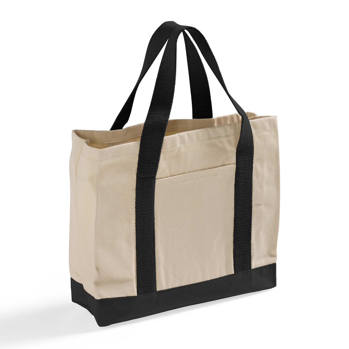 Black Handle Heavy Canvas Tote Bag