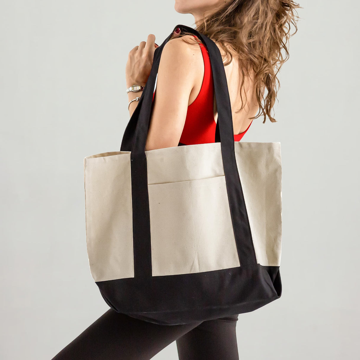 Black Large Shopping Bag