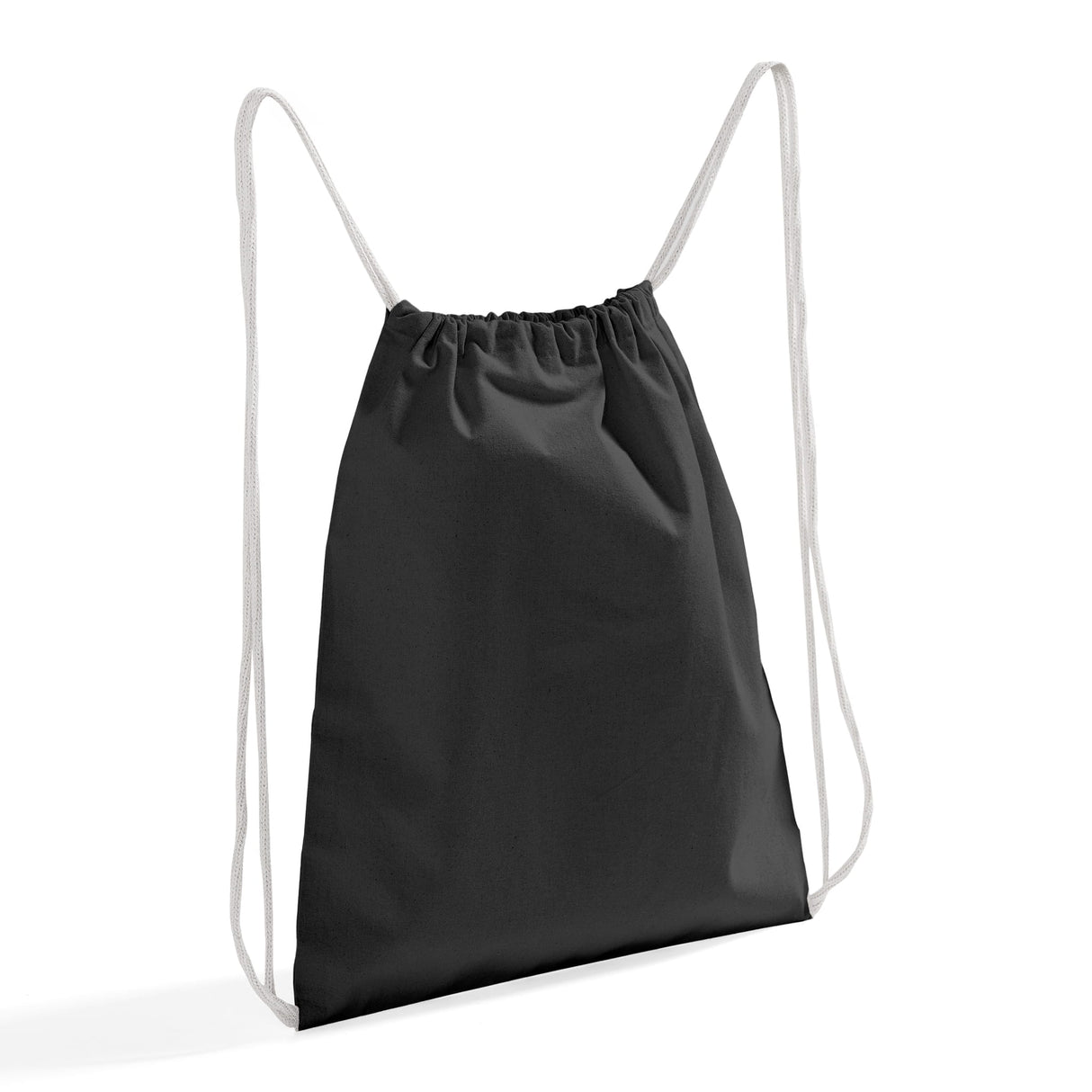 black small drawstring backpack