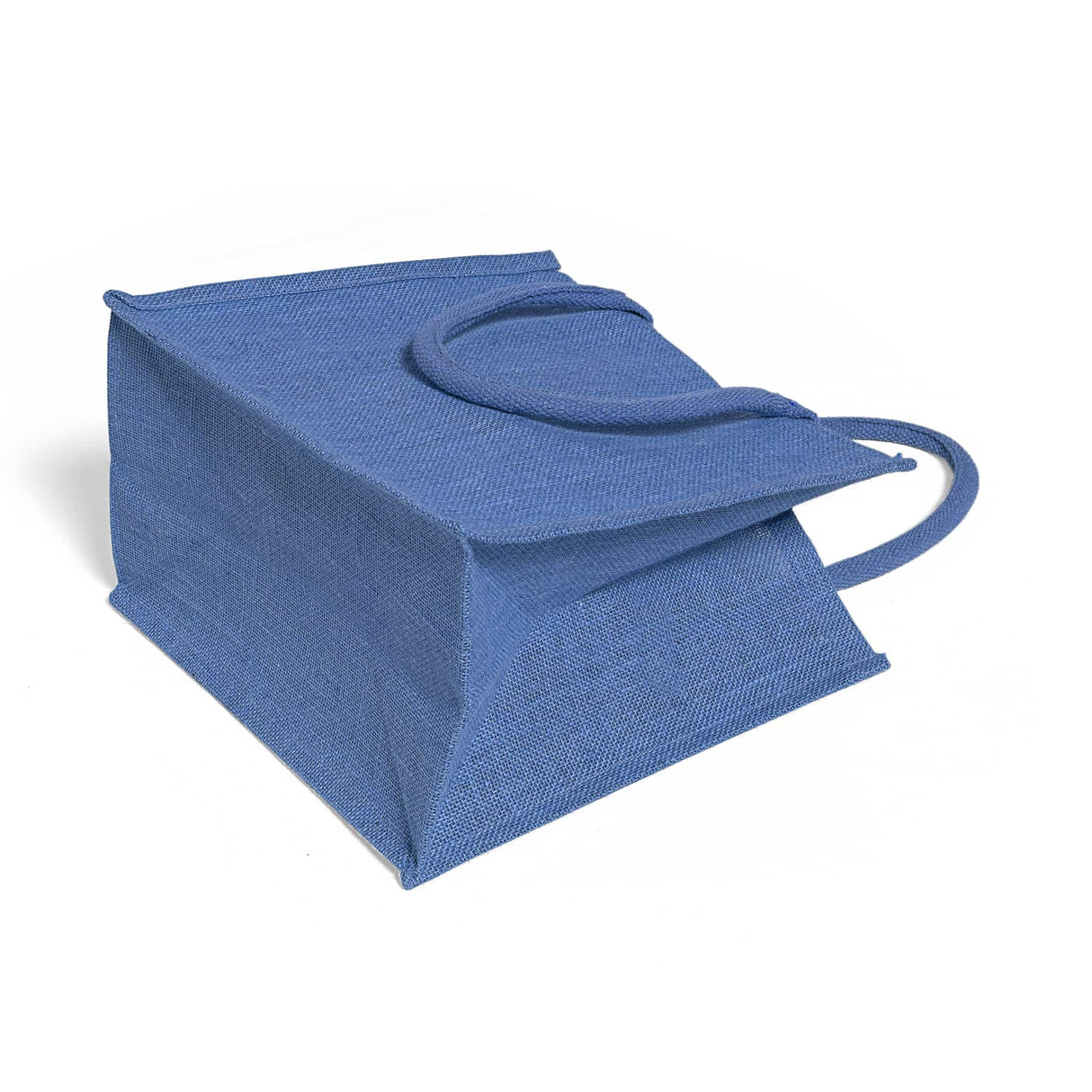 blue jute wholesale bag with gusset