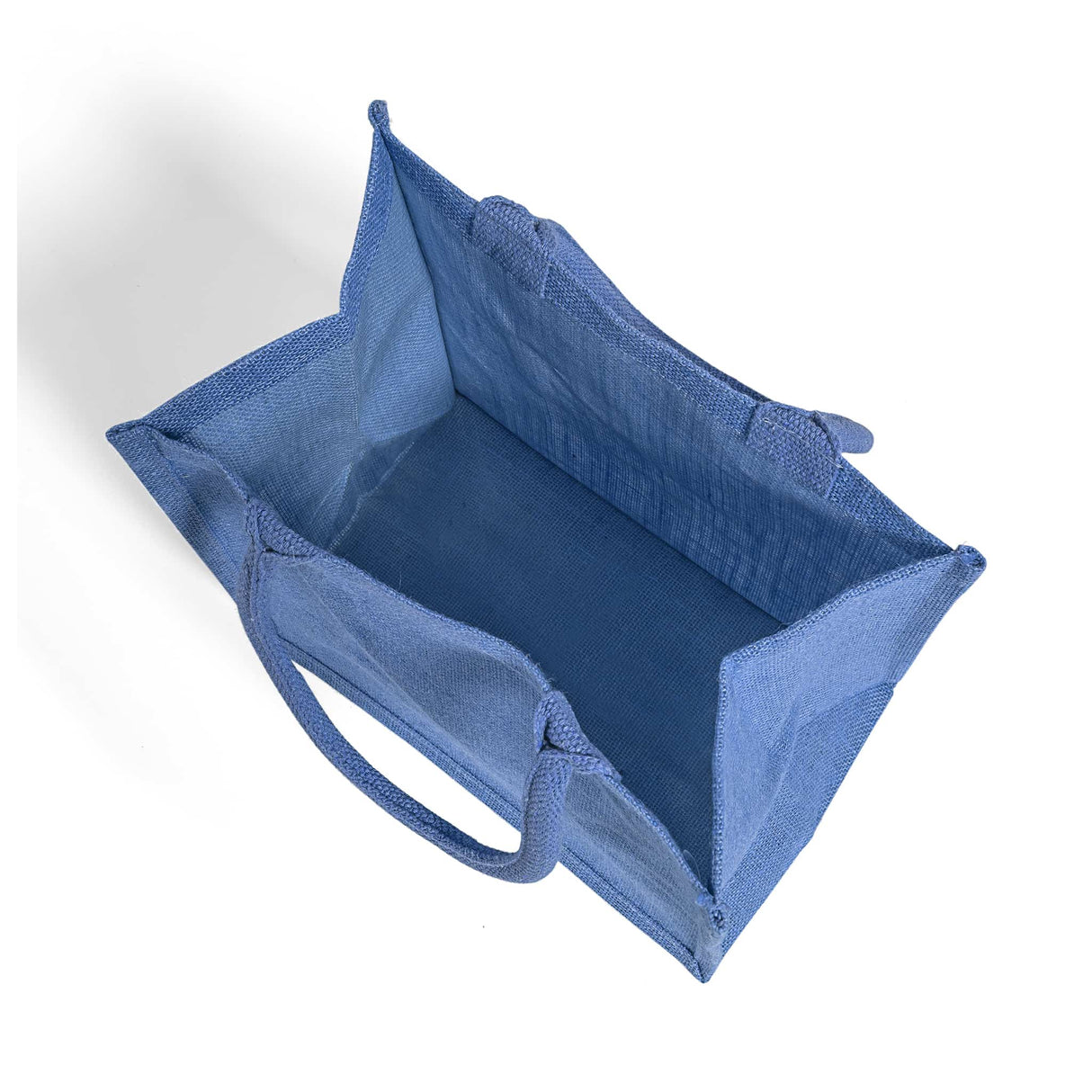 blue jute wholesale tote bag