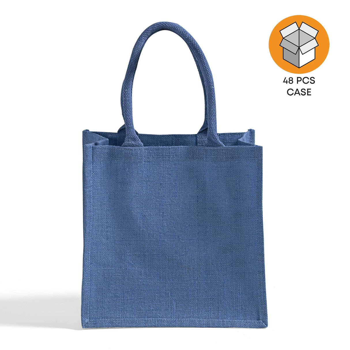 48 ct Square Burlap Bags - Wholesale Jute Tote Bags W/Deep Full Gusset - By Case