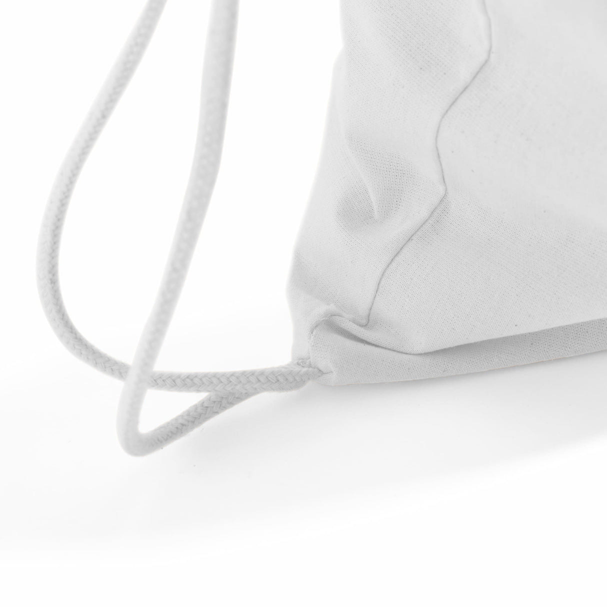 White Color Custom Drawstring Bags with Your Logo