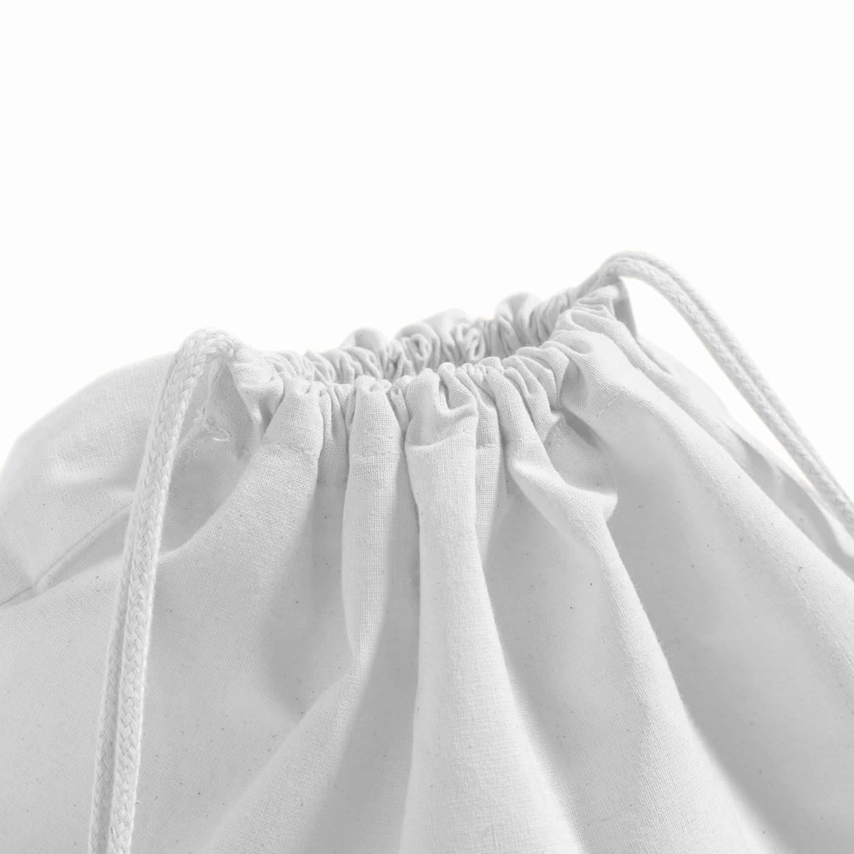 White Color Custom Drawstring Bags with Your Logo