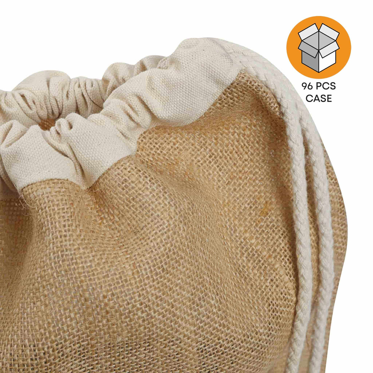 Burlap Backpack Drawstring Detail Case