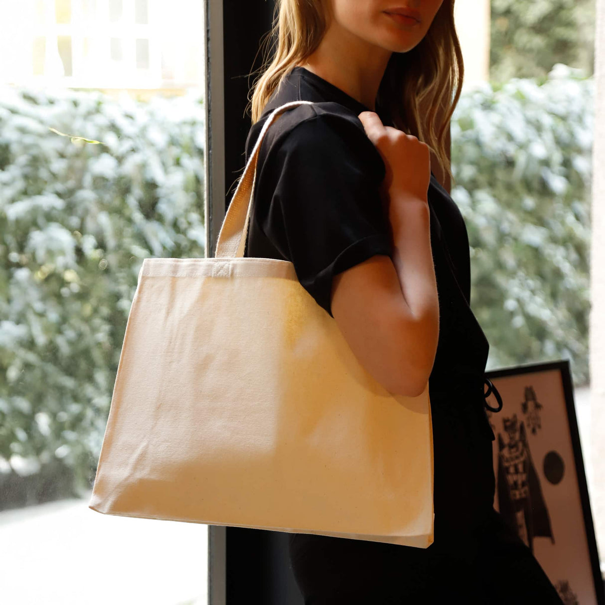 Canvas affordable tote bag model