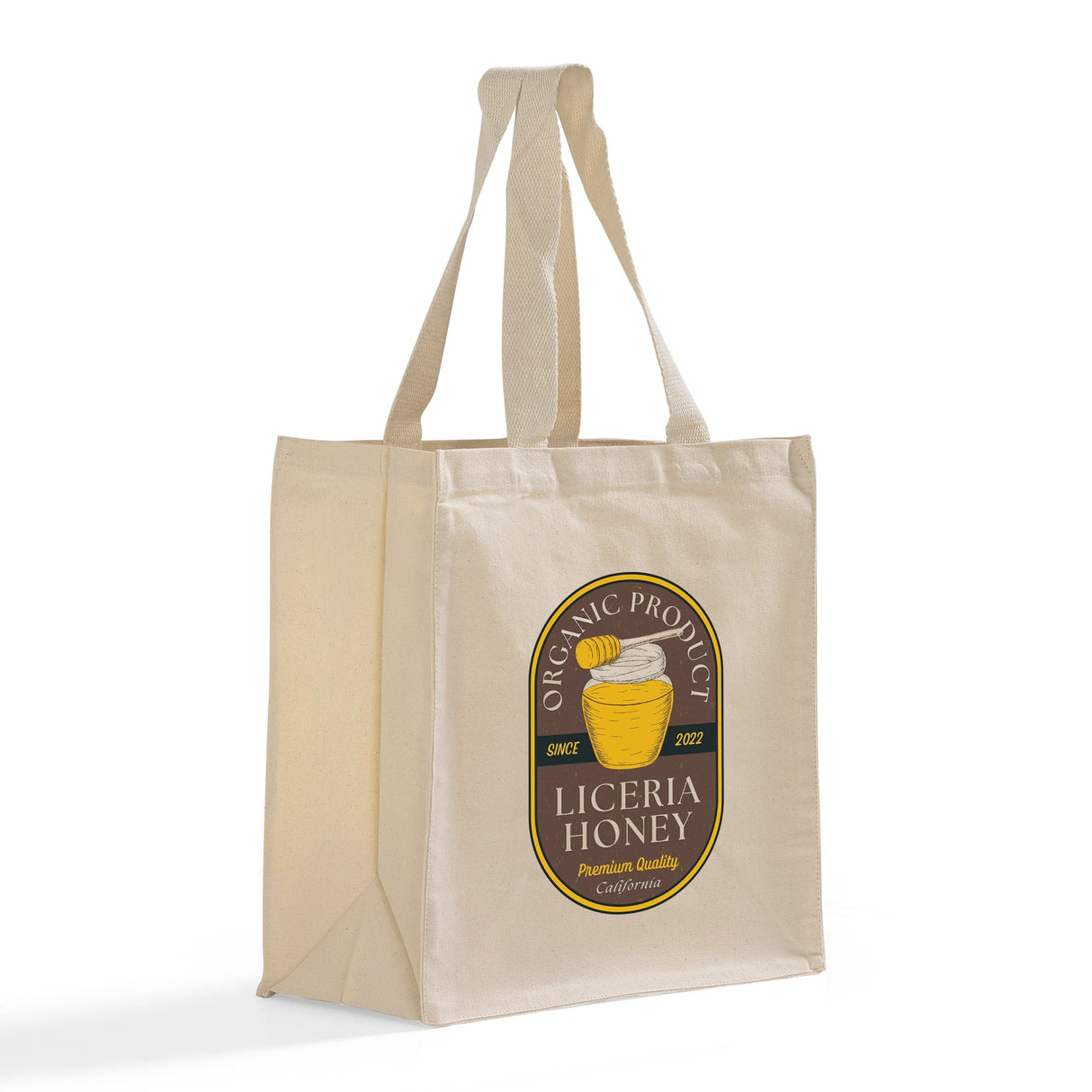 Ultimate Canvas Shopper Tote Bags Customized - Personalized Grocery Bags With Your Logo - TF255