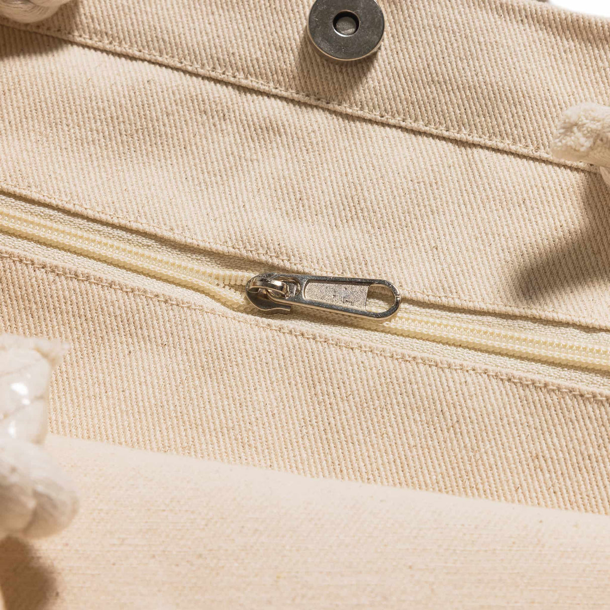 canvas beach tote bag with inside zipper