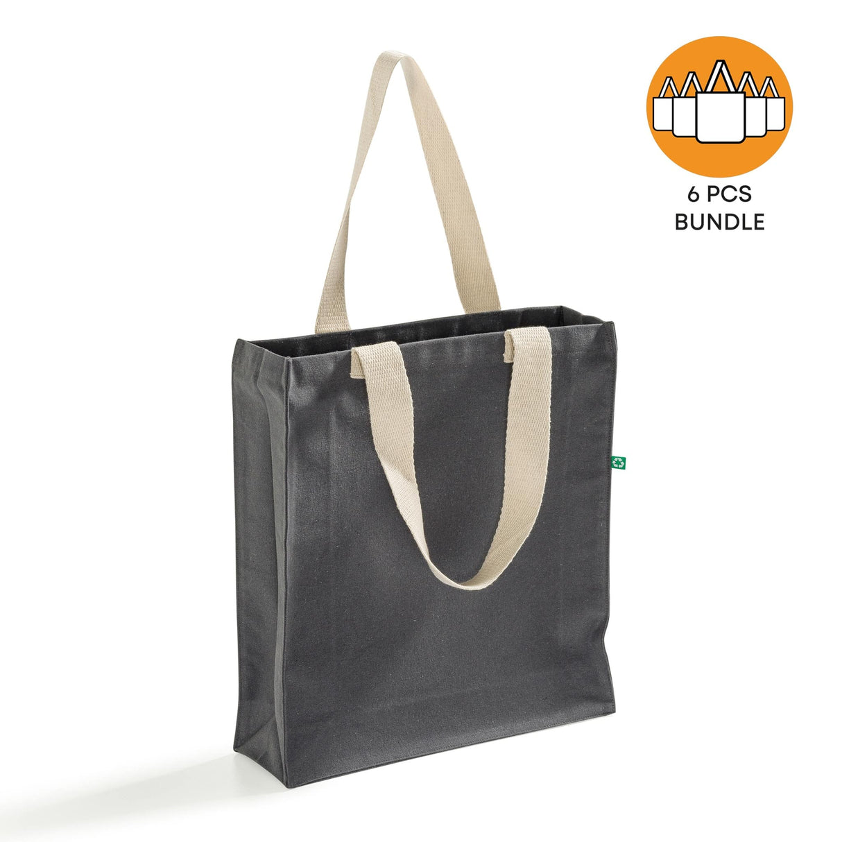 6 ct Recycled Heavy Canvas Tote with Full Gusset - By Bundle