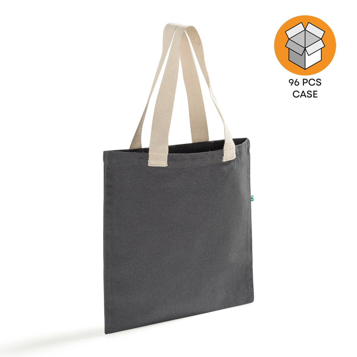 96 ct Recycled Canvas Flat Tote Bag / Basic Book Bag - By Case