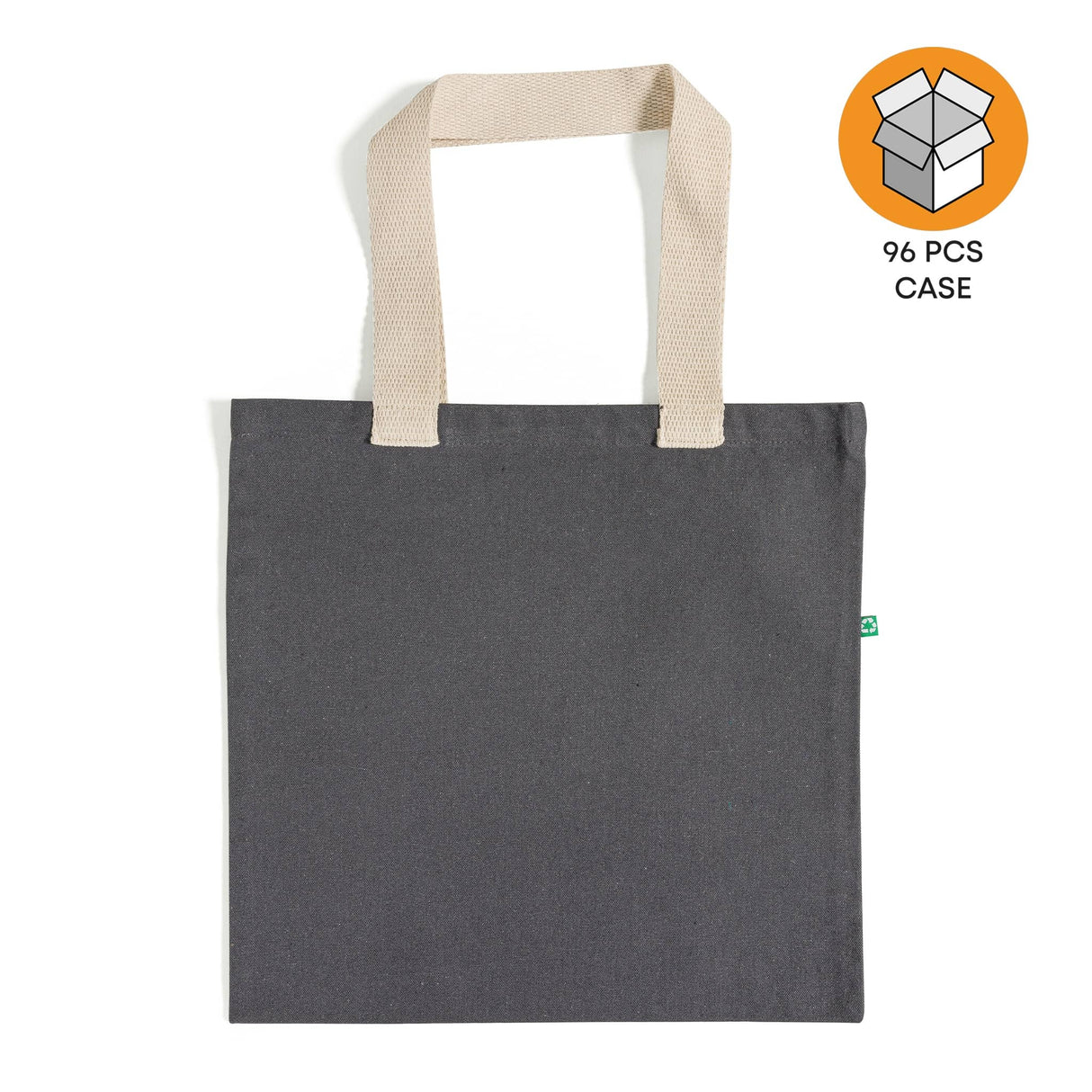 96 ct Recycled Canvas Flat Tote Bag / Basic Book Bag - By Case