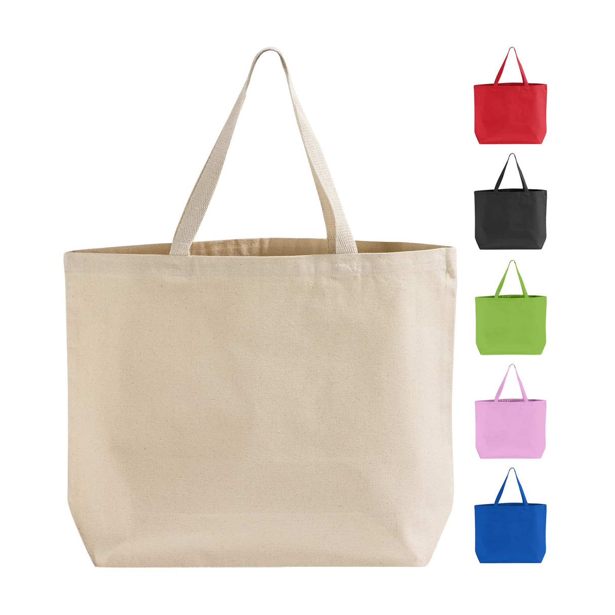 Large Heavy Canvas Tote Bags with Long Web Handles -TG260