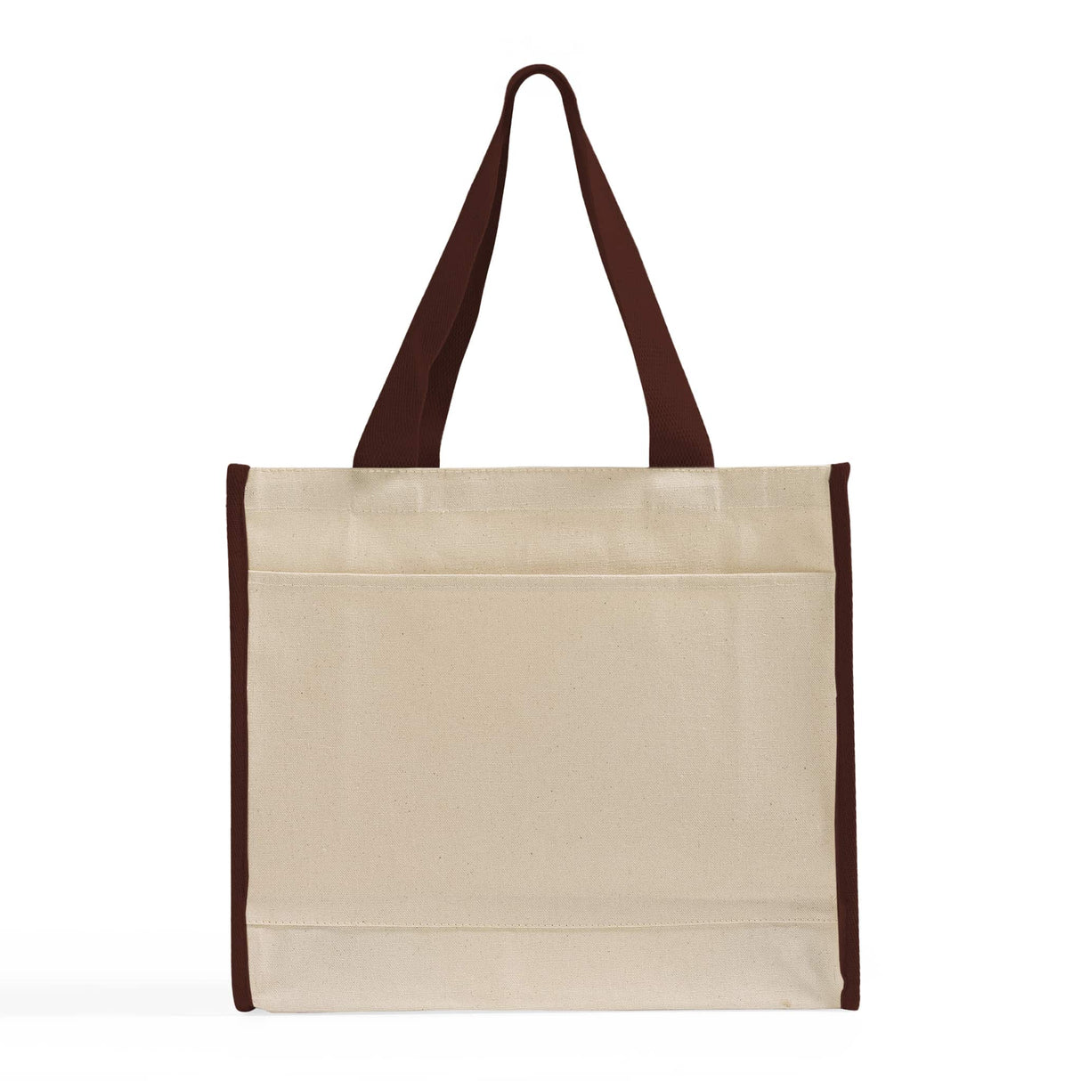 Chocolate Trim Heavy Canvas Tote