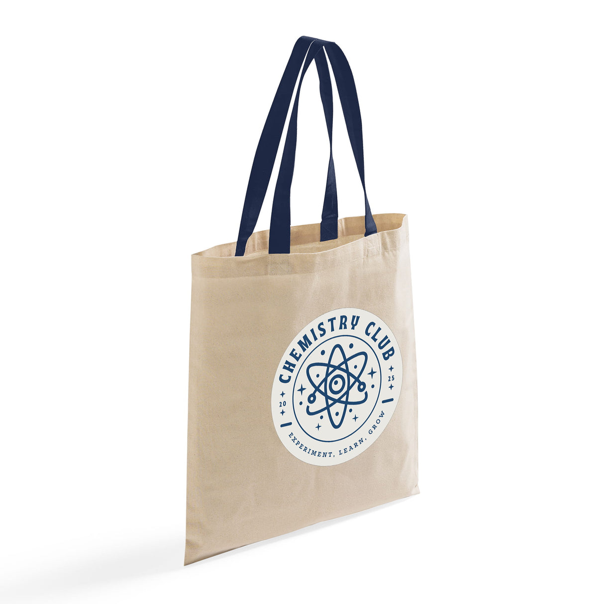 Color Handle Customized Cotton Tote Bags / Promo Logo Tote Bags Two Tone - TB160