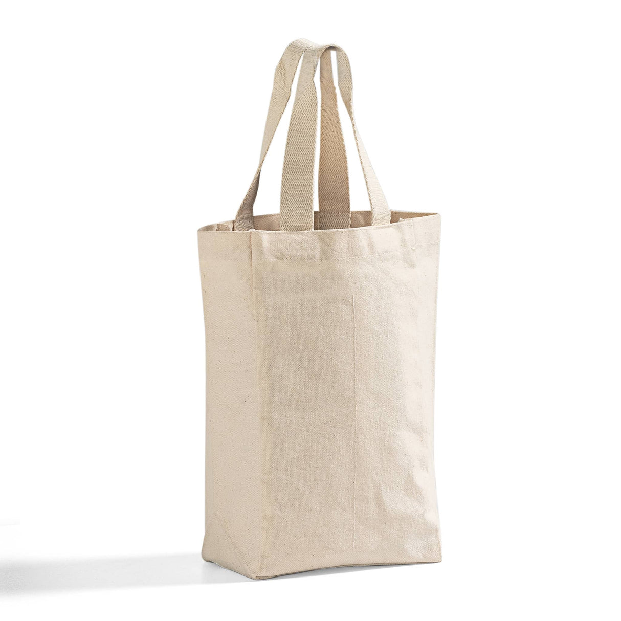 cotton canvas double bottle wine tote