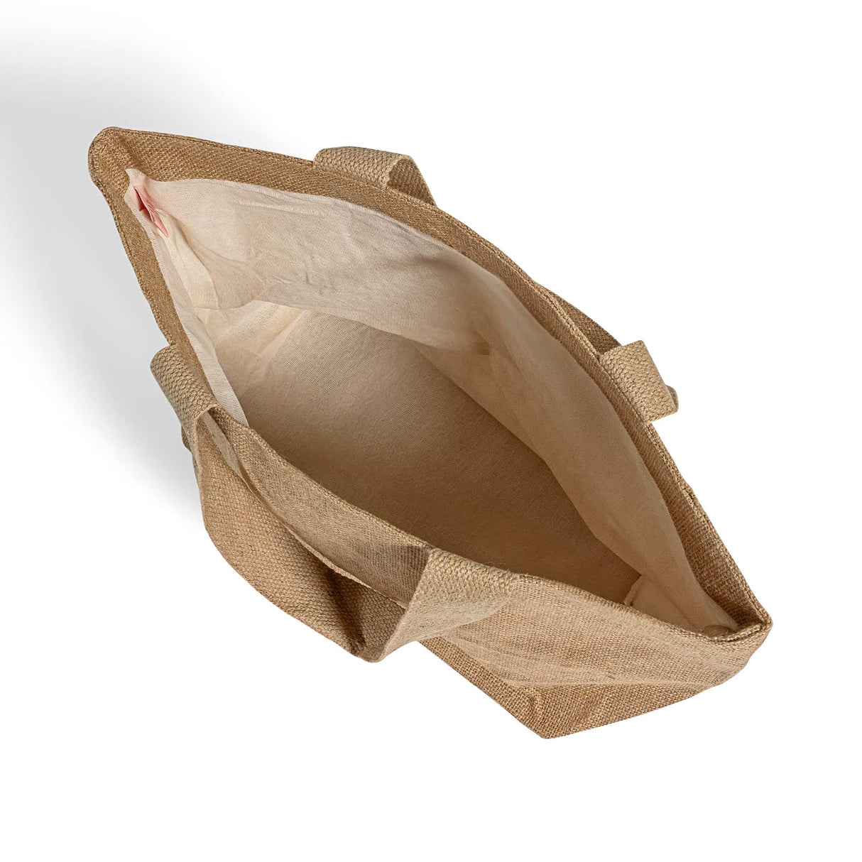 cotton interior jute tote bag