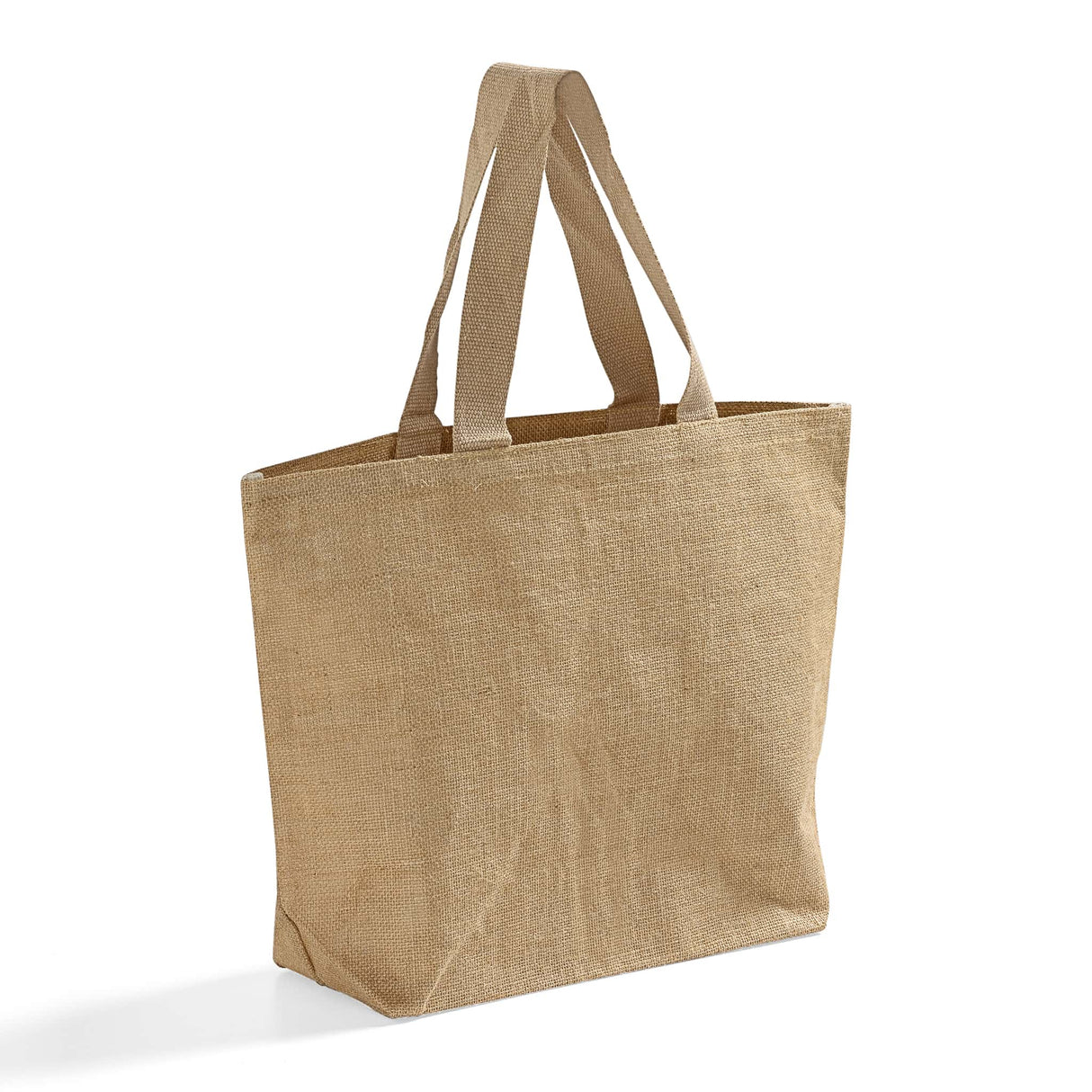 cotton interior large jute tote bag