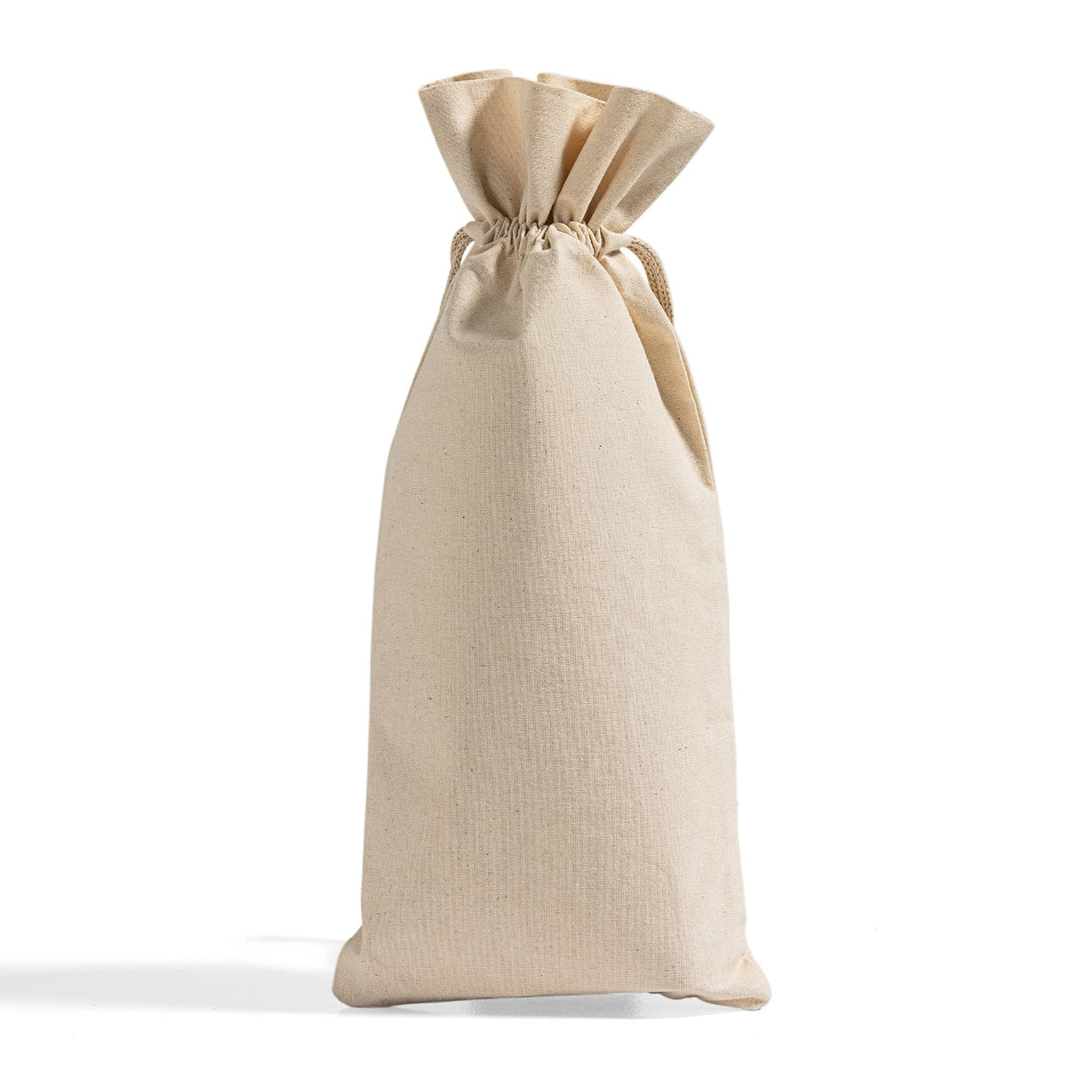 cotton jute natural wine bag