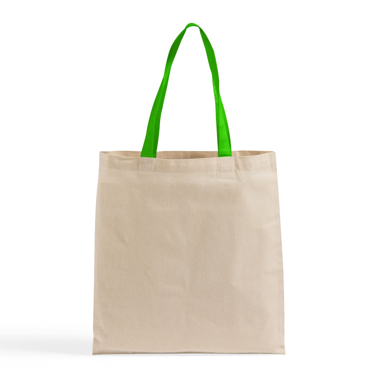 Cotton lime green tote bag