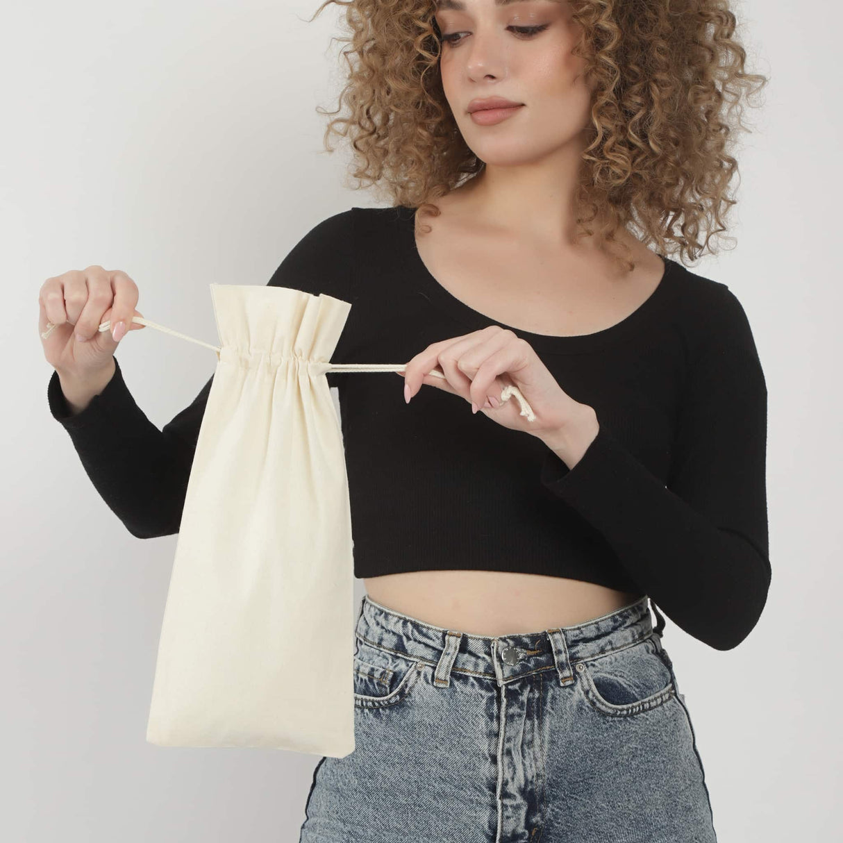 cotton natural wine bag model