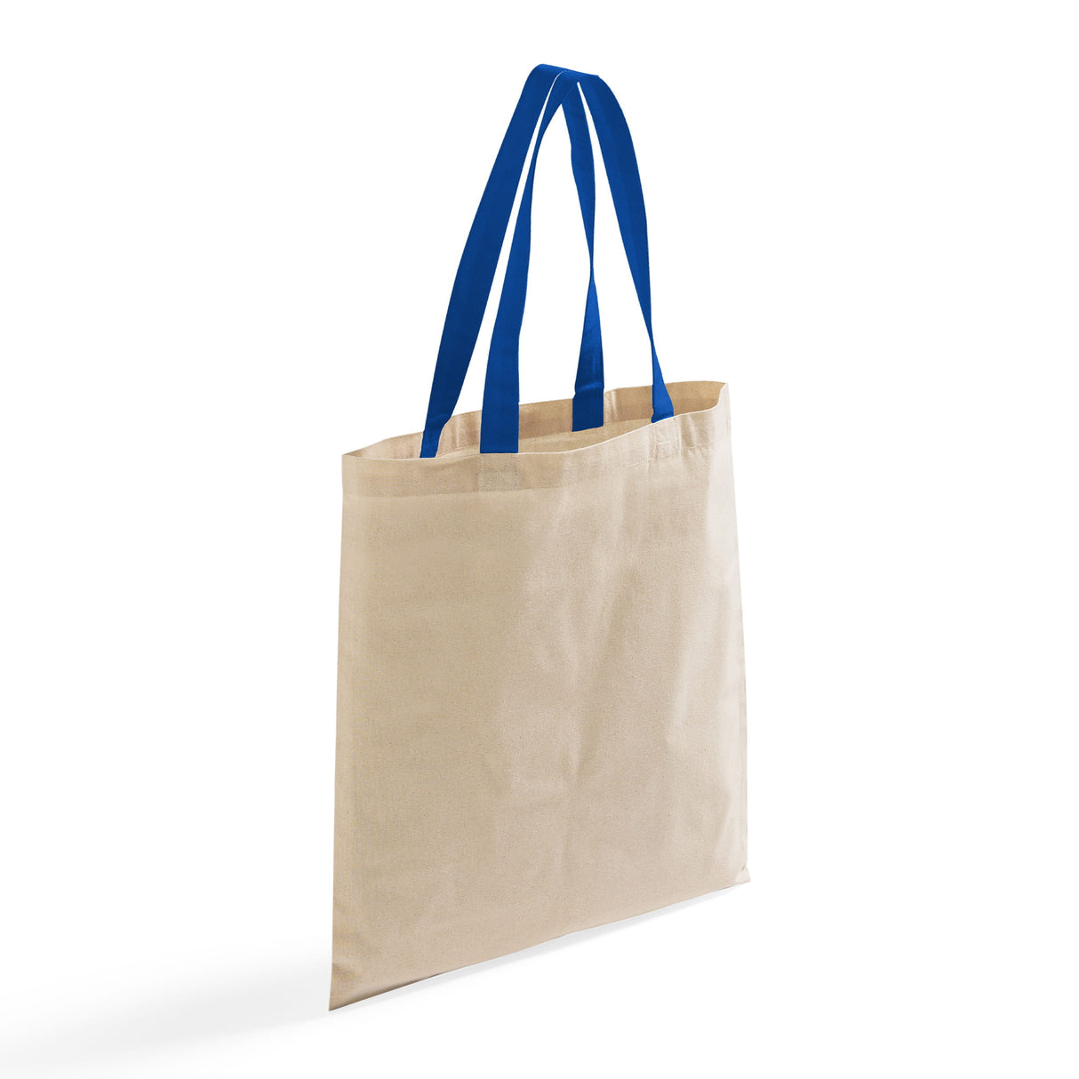 Cotton tote bag with royal handle