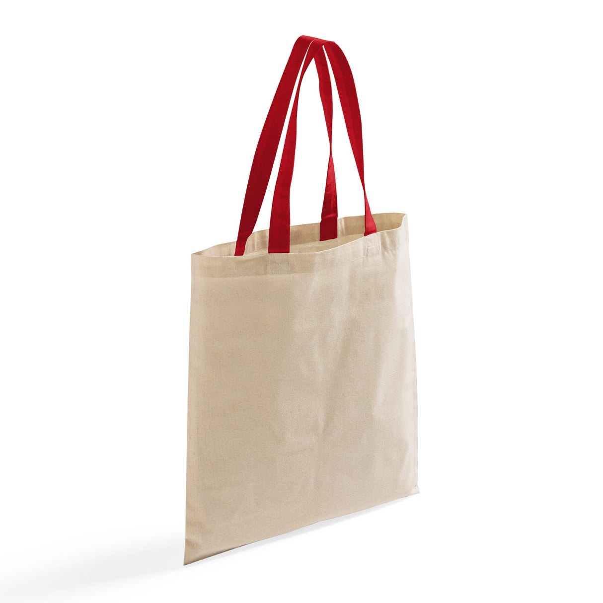 Cotton tote with red handle