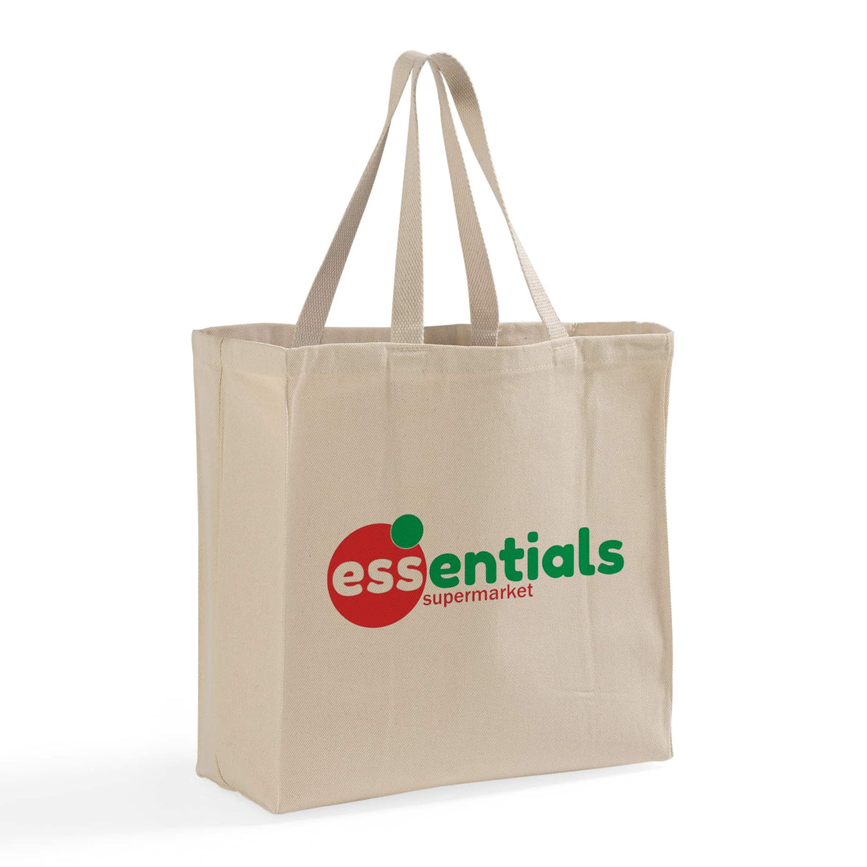 Over-the-Shoulder Cotton Twill Grocery Tote Bags Customized - Personalized Tote Bags With Your Logo - TF280
