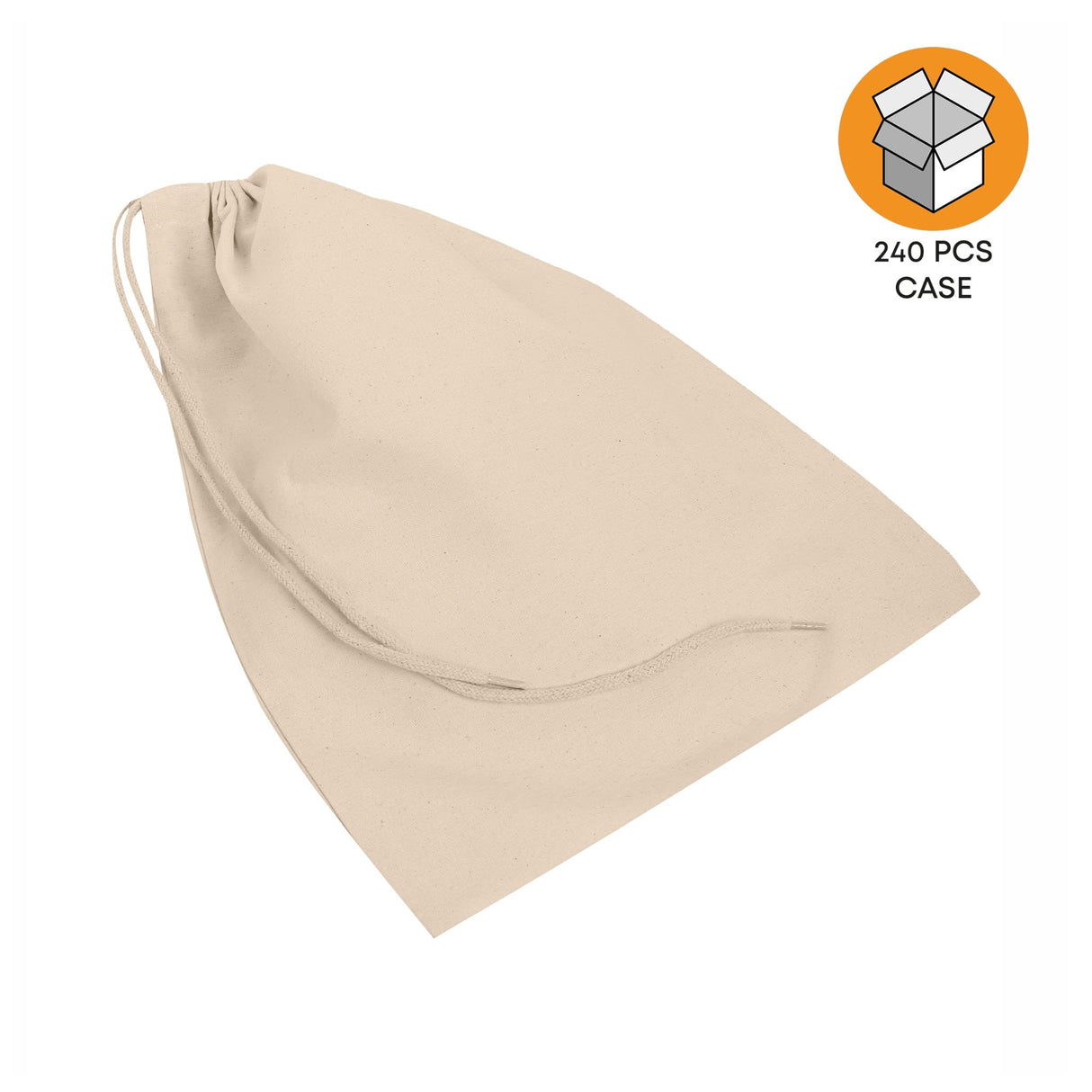240 ct Cotton Shoe Bags / Value Drawstring Bags - By Case